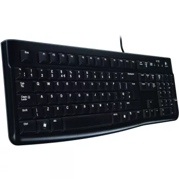 Logitech Desktop MK120 Combo, čierna, káblová, švajčiarske rozloženie, 920-002504