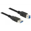 USB kábel DeLOCK 85066 USB 3.2 Gen 1 1m USB A USB B čierny