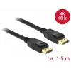 DeLOCK - DisplayPort kábel - DisplayPort (M) na DisplayPort (M) - 1,5 m - podpora 4K - čierny (85508)