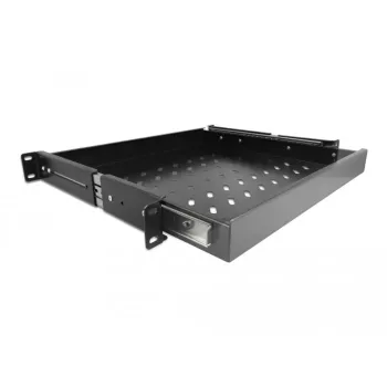 Delock - Rack zásuvka - čierna - 1U - 48,3 cm (19 palcov)