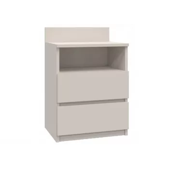 Nočný stolík Top e shop Malwa s 2 zásuvkami, 40×32×59 cm, prevedenie kašmír