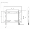 SBOX PLB-2222F-2 pevný nástenný držiak na TV, 23-43 palcov, 45 kg, VESA 200x200