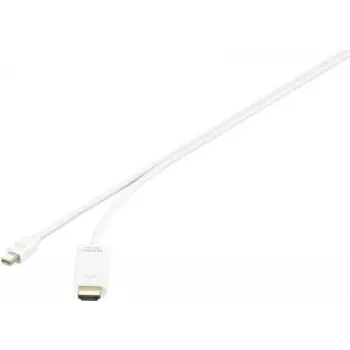 Renkforce RF-3697528 video kábel adaptér 1 m Mini DisplayPort HDMI biely (RF-3697528)