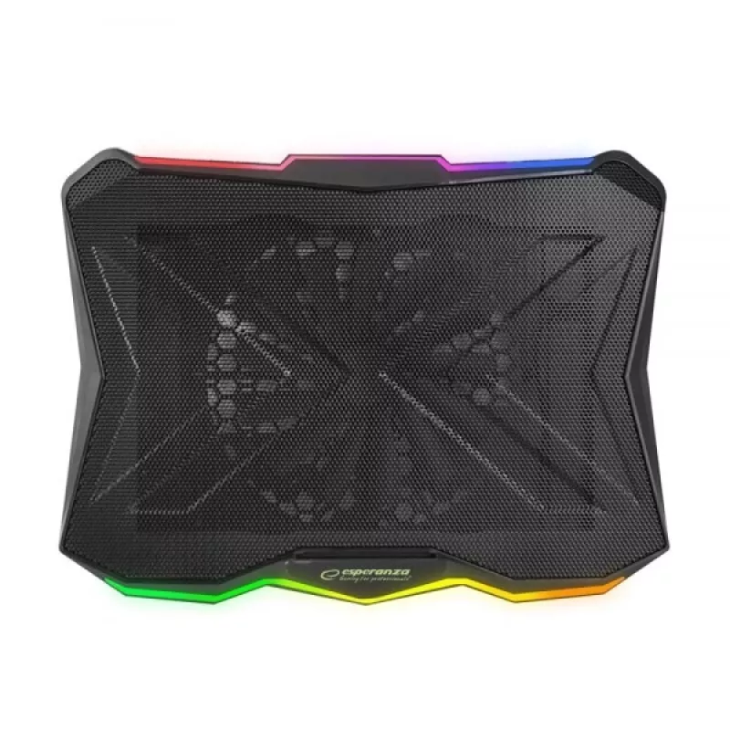 Esperanza EGC110 Xalok herná RGB chladiaca podložka pod notebook 17" (43,2 cm), 800 ot./min, čierna