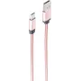 USB kábel ShiverPeaks BS14-11002 1m USB A Micro-USB B ružové zlato