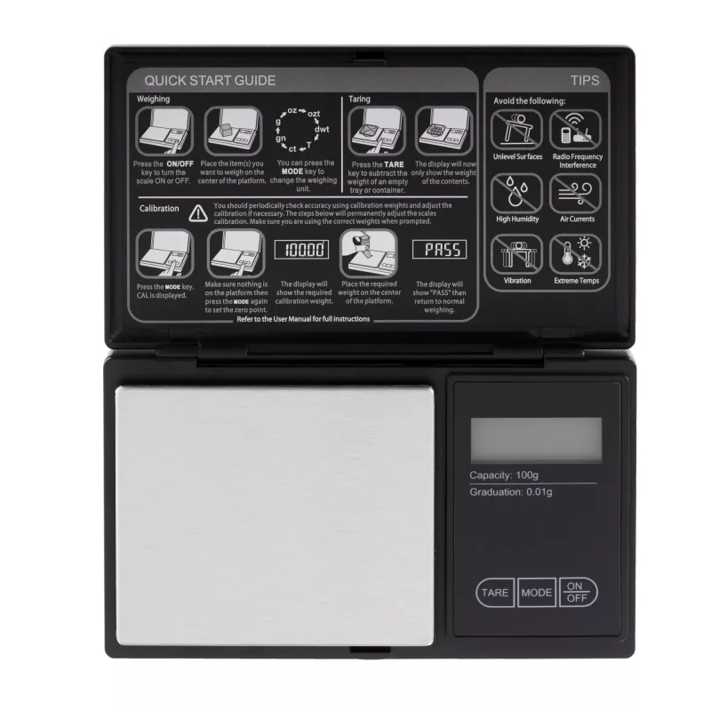Adler | Presná váha | AD 3176 | Maximálna nosnosť 0,1 kg | čierna