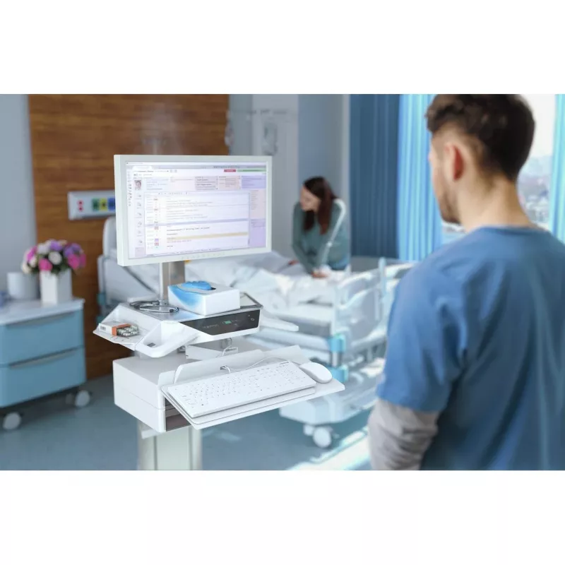 Contour Design Active Key Contour QuickClean medicínska klávesnica IP68 full-size káblová biela DE C8112