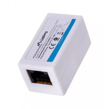 Sieťový rozdeľovač LANBERG AD-RJ45-RJ45-OU6 — biely RJ-45 1 vstup na 1 výstup
