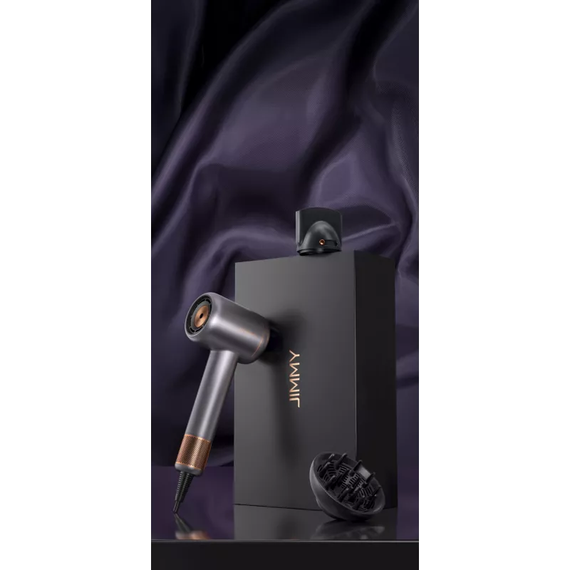 Fén Jimmy F8 1 600 W, 3 teplotné stupne, iónová funkcia, difúzor, sivá