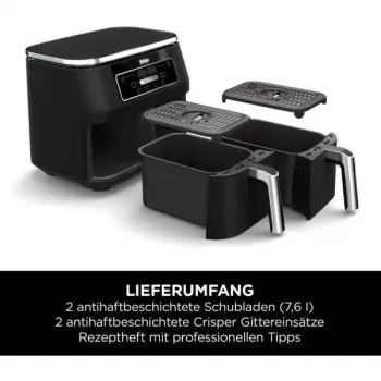 Ninja AF200EU fritéza dvojitá 7,6 L samostatná 2400 W teplovzdušná fritéza čierna