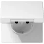JUNG LS 1520 BFKL WW SCHUKO zásuvka s krytom, biela