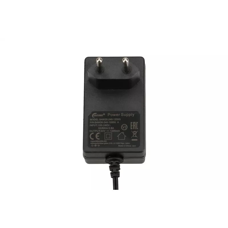 Napájací zdroj MikroTik SAW30-240-1200GA, interiérový 29 W, vstup 100–240 V, čierny