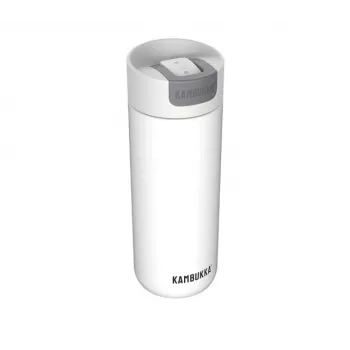 Termohrnček Kambukka Olympus 500 ml – nerezová oceľ 18/10, vákuovo izolovaný, nevyteká, protišmykové dno, biely