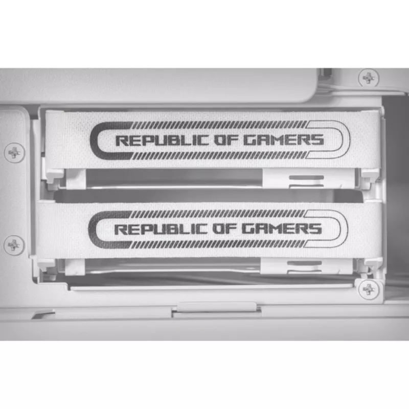 ASUS ROG GR701 Hyperion White, PC, biela, ATX, EATX, micro ATX, Mini-ITX, hliník, Multi, predný