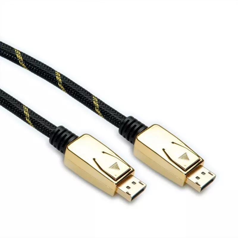 ROLINE 11.04.5920 DisplayPort kábel 1 m čierny - zlatý (11.04.5920)