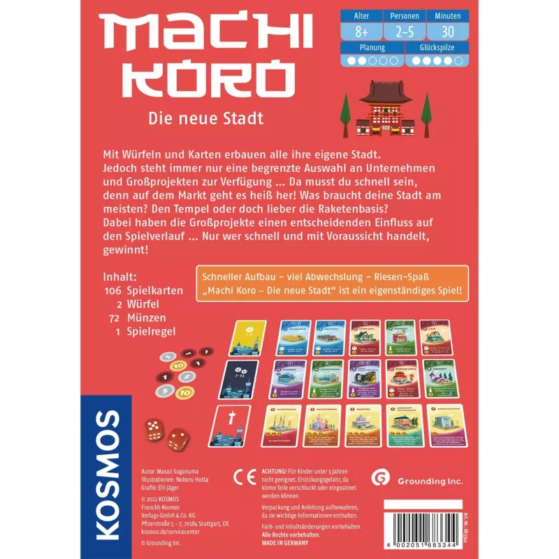 Machi Koro - Die neue Stadt, kartová hra