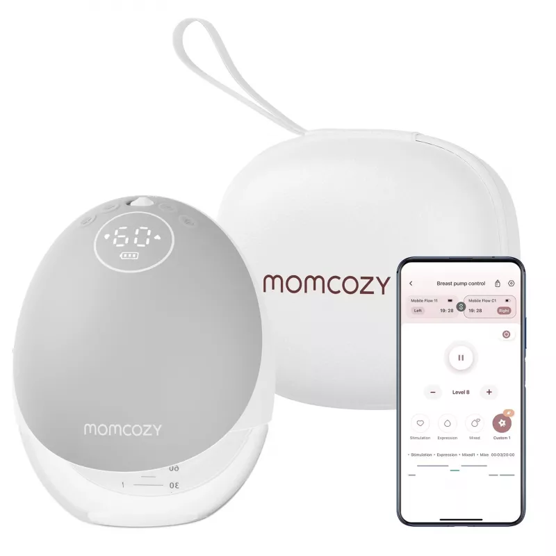Odsávačka mlieka Momcozy M9 single sivá