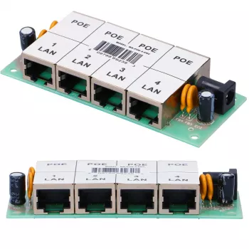 PoE injektor Extralink 4-portový 4x 100 Mb/s RJ45, Fast Ethernet, 48 V, bez skrine