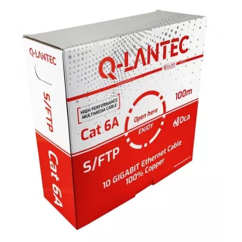 Q-LANTEC S/FTP Cat.6A sieťový kábel, Twisted Pair, LSOH