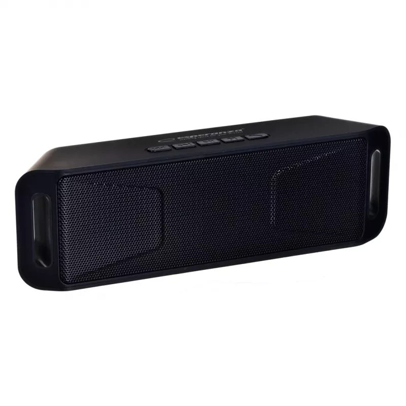 Stereo prenosný reproduktor ESPERANZA FOLK čierny — 6 W RMS, Bluetooth, microSD, LiPo batéria