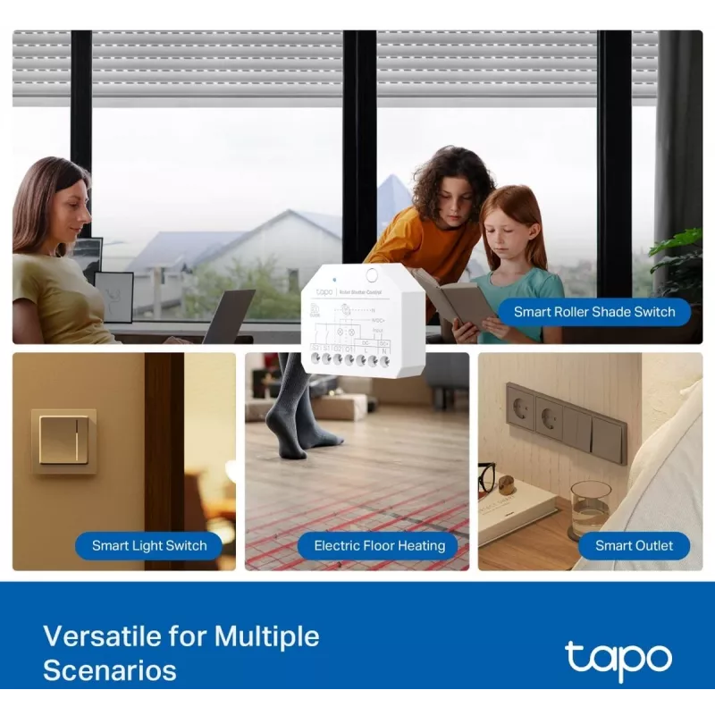 TP-Link Smart Switch modul, spínací aktor, 7 kanálov, 2400 MHz, biely, AC, 150 W