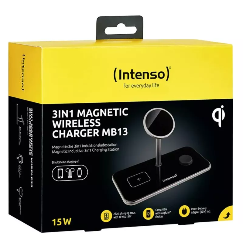 Intenso MB13 Headphones Wireless USB Fast Charging čierna