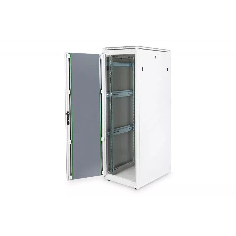 DIGITUS 36HE Unique sieťový rozvádzač 600x800mm sklenené dvere sivý