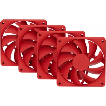 Počítačový chladiaci ventilátor HYTE FA12-RR-4 120 mm, 1500 ot/min, 72 m³/h, 1,6 mmH2O, hydrodynamické ložisko, červený, balenie 4 ks