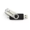 MEDIARANGE MR931-2 - 16 GB - USB Type-A / Micro-USB - 2.0 - 15 MB/s - otočný krúžok - strieborná - čierna