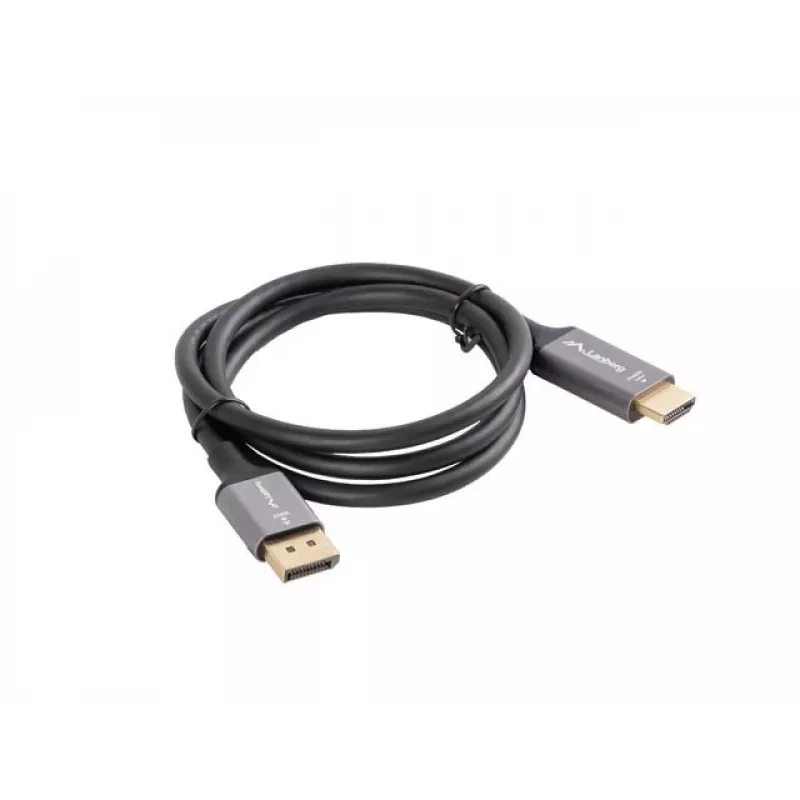 Kábel DisplayPort(M)-HDMI(M) 1 m 4K čierny a strieborný