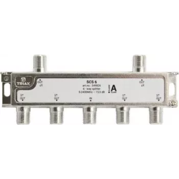 Triax SCS 6 - káblový rozbočovač - 75 Ohm - 5 - 2400 MHz - strieborná - biela - samica/samica - 16,5 dB (349826)