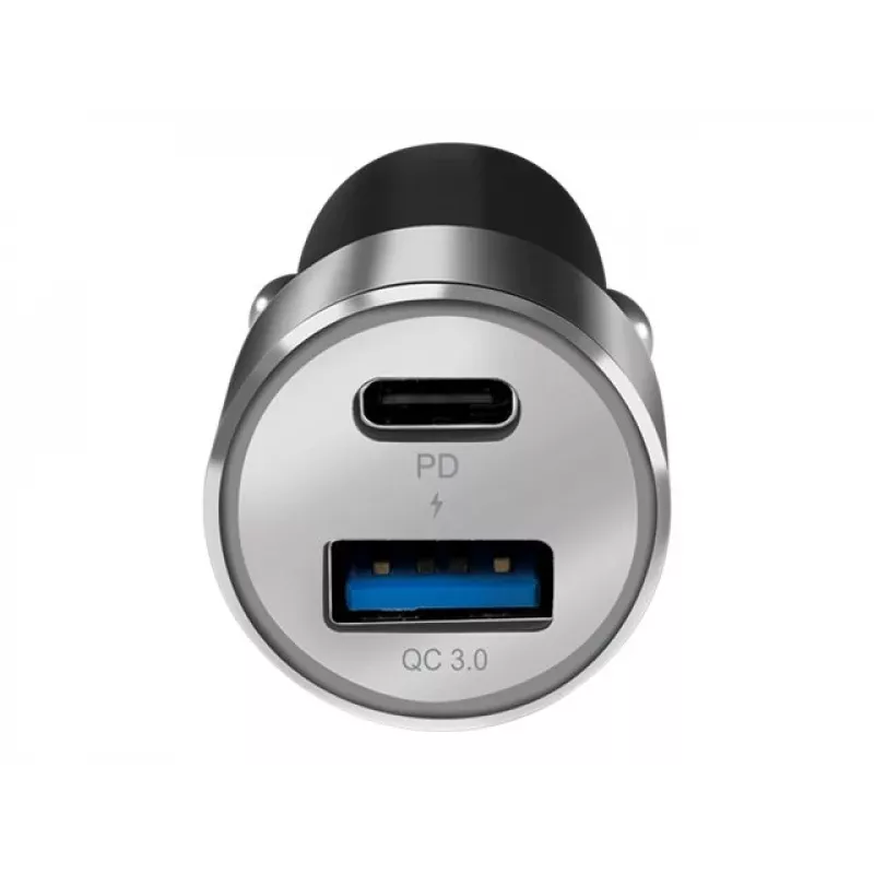 LogiLink Auto napájací zdroj – 36 Watt – 3 A – PD 3.0, QC 3.0 – 2 výstupné porty (USB, 24-pinový USB-C)