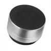 Manhattan Metallic Bluetooth reproduktor, odolný proti striekajúcej vode, dosah 10 m, čítačka microSD kariet, Aux 3,5 mm konektor, USB-A nabíjací kábel v balení (5V nabíjanie), strieborný, trojročná záruka