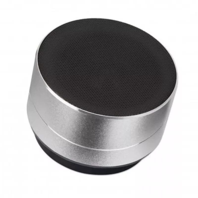 Manhattan Metallic Bluetooth reproduktor, odolný proti striekajúcej vode, dosah 10 m, čítačka microSD kariet, Aux 3,5 mm konektor, USB-A nabíjací kábel v balení (5V nabíjanie), strieborný, trojročná záruka