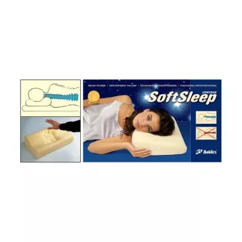 Ortopedický vankúš Mobilex SoftSleep veľkosť L, ergonomická pena, 500×300×120 mm, hustota 50 kg/m³