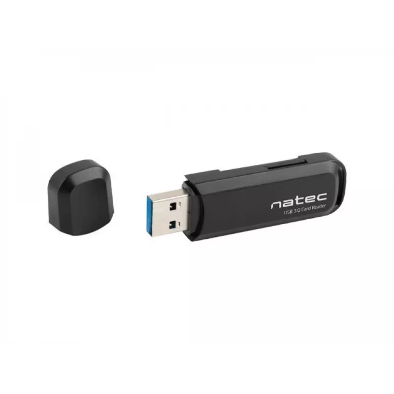 Čítačka kariet NATEC Scarab 2 USB 3.2 Gen 1 Type-A — podpora MicroSD/SD, 5000 Mbit/s, čierna