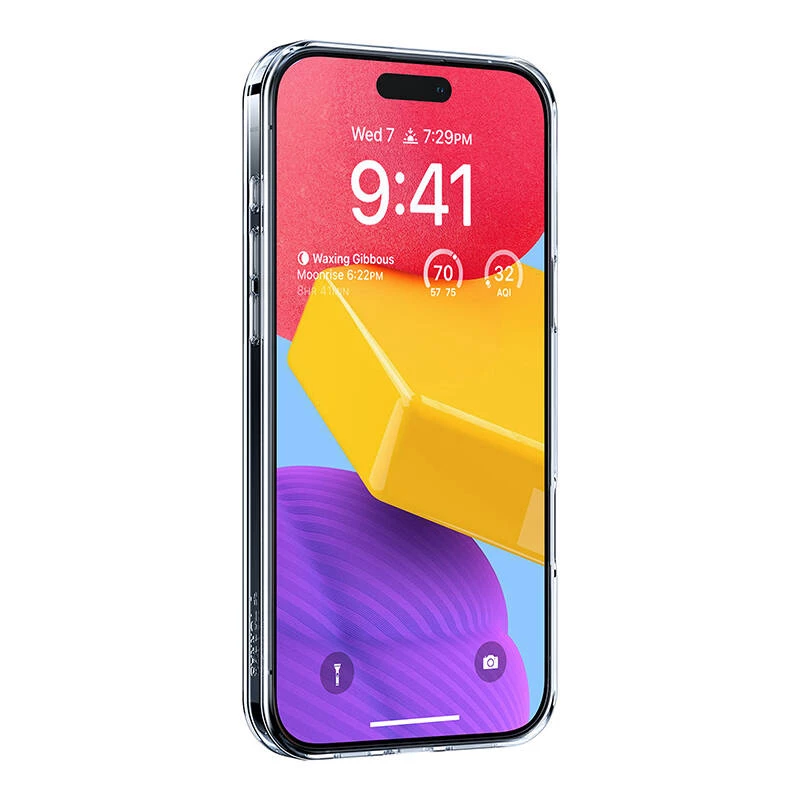 Ochranné puzdro Torras Ostand Pro pre iPhone 16 Plus, priehľadné tenké, TPU/PC
