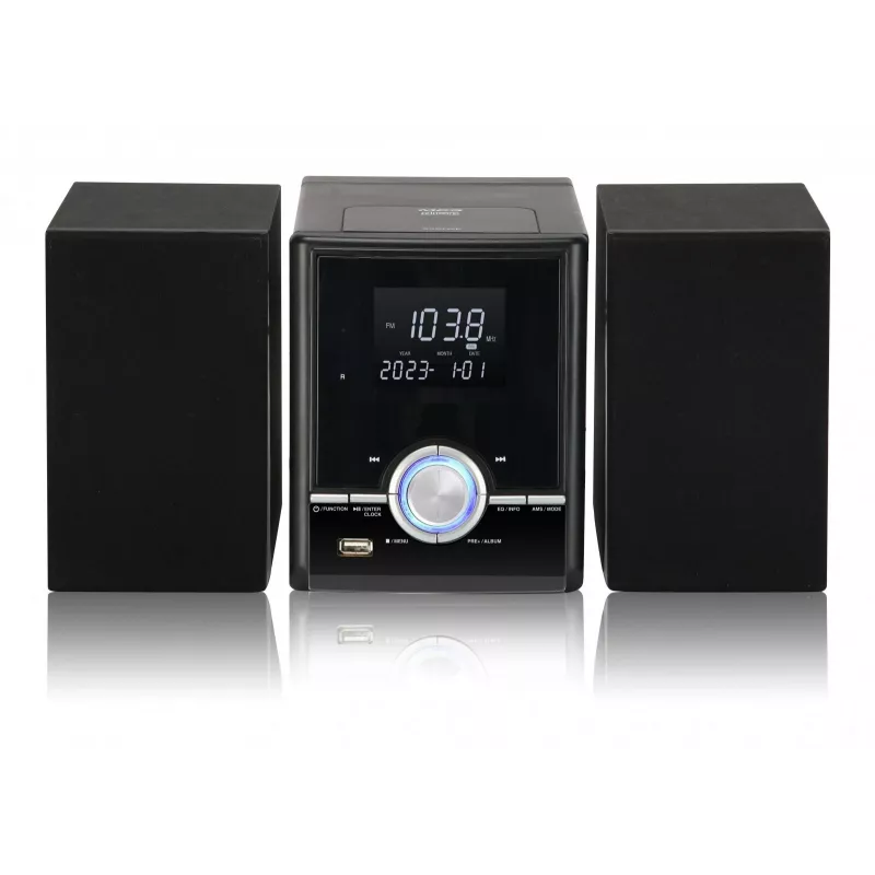 Vežový stereo systém Eltra JOWISZ BT CD USB čierny – stojanový reproduktorový systém s Bluetooth, CD prehrávačom a USB