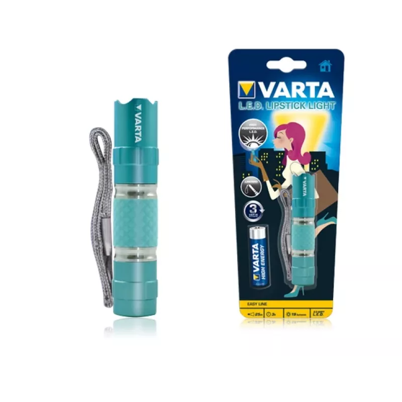 Ručná baterka Varta LED Lipstick Light Pink Türkis