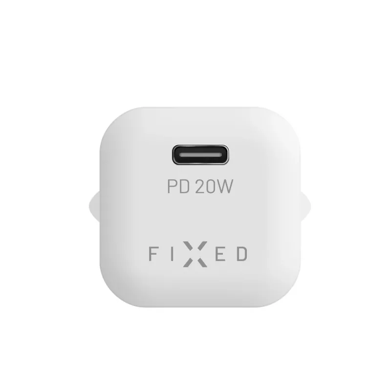 Prenosná USB-C cestovná nabíjačka FIXED FIXC20M-C-WH 20W kompaktný dizajn