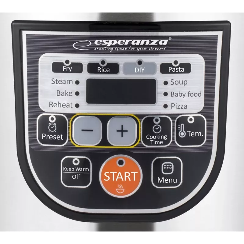 Multivarič ESPERANZA EKG011, objem 5 l, 860 W, čierna/nehrdzavejúca oceľ