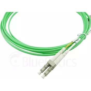 BlueOptics duplexný optický patch kábel, LC-UPC/LC-UPC béžový, 10 metrov, multimódový G50/125µm, OM5