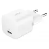 Nabíjačka Belkin BoostCharge 25W USB-C PD (interiér AC) biela — pre prenosné herné konzoly, smartfóny, tablety