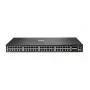 HPE – Aruba séria – Aruba 6300F – switch – L3 – managed – 48 x 10/100/1000 + 4 x 1 Gigabit / 10 Gigabit / 25 Gigabit / 50 Gigabit SFP56 (uplink / stacking) predný a bočný k zadnému