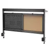 Ergo Office stolová priečka / organizér, max. zaťaženie 10 kg, biely tabuľa, šírka 1116 mm, čierny, ER-301 B
