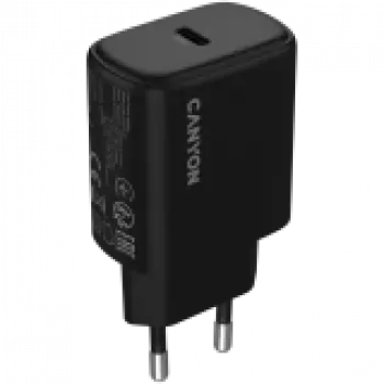 CANYON nabíjačka OnCharge 200 20W 1xPD EU čierna