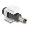 DeLOCK Keystone modul DC 5,5 x 2,1 mm samica na DC 5,5 x 2,5 mm samec biely