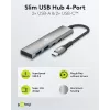 Goobay Slim 4-port USB hub USB-C na/USB-A 5 Gbit/s - Plug USB 3.2 (76563)