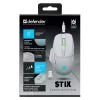 Bezdrôtová myš DEFENDER Stix GM-009 RF — optická 3200 DPI, 6 tlačidiel, obojručná, USB RF, na batérie, biela