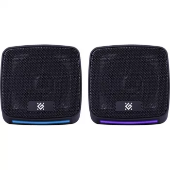 PC reproduktory DEFENDER J3 2.0 6W LED USB, 2×3W RMS, 90–20000 Hz, 3,5 mm, čierna